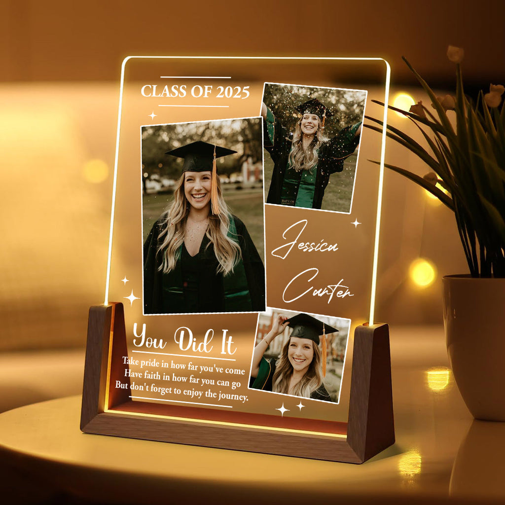 Custom Photo Gifts for Daughter & Mom, Mother's Day Birthday • Dream Big And Keep Going - Personalized Night Light