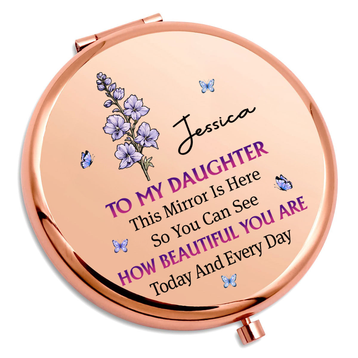 Forever Loved My Daughter - Personalized Compact Mirror