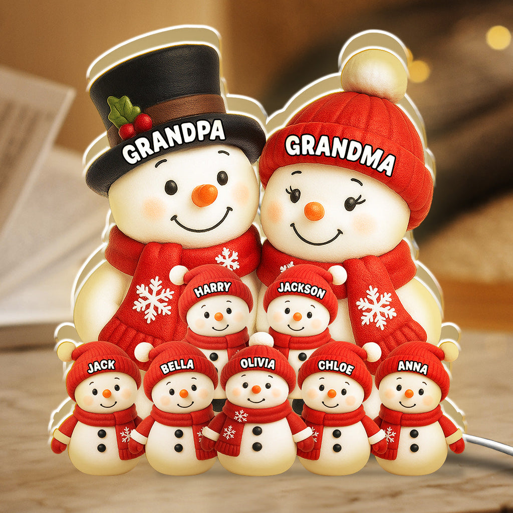 Our Family Snow - Personalized Light Box