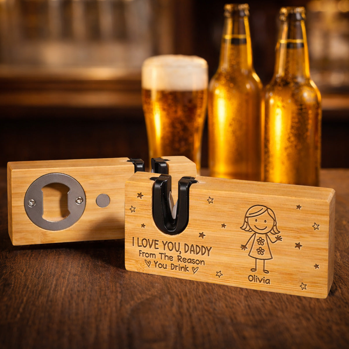 From The Reason You Drink - Personalized Engraved Opener Sharpener Stowel