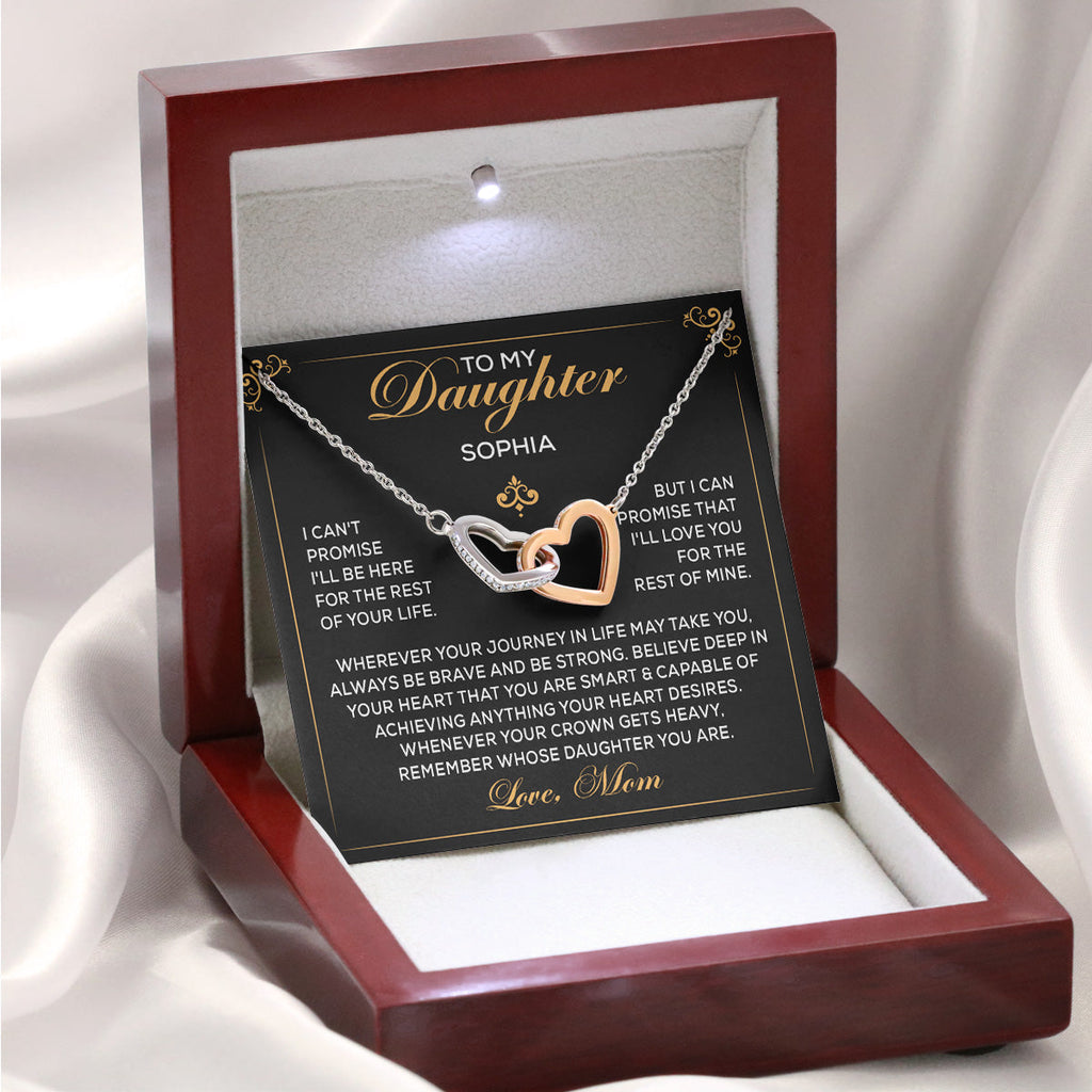Remember Whose Daughter You Are - Personalized Interlocking Heart Necklace
