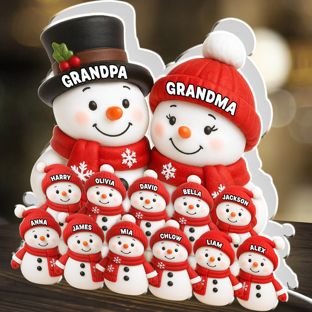 Our Family Snow - Personalized Light Box