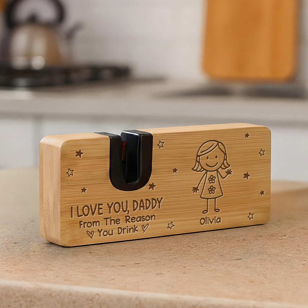 From The Reason You Drink - Personalized Engraved Opener Sharpener Stowel