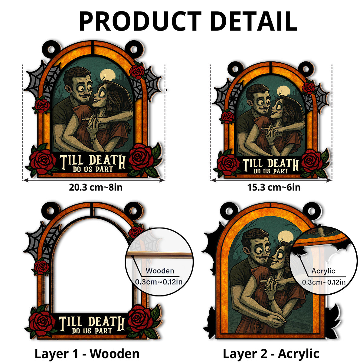 Until Death Do Us Part - Personalized Suncatcher