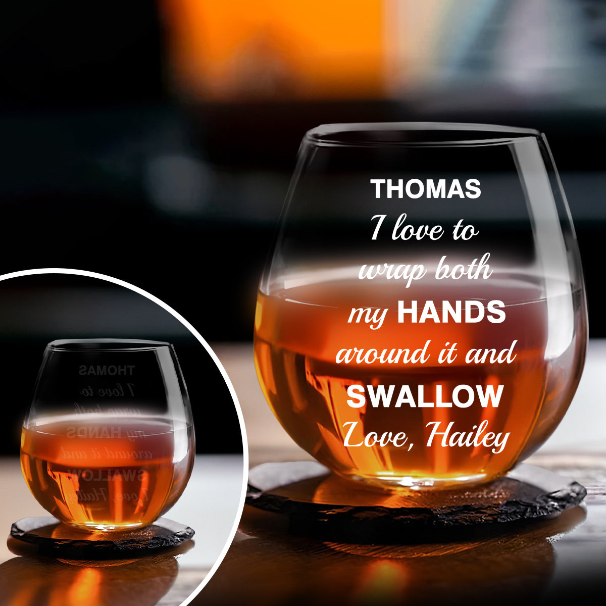 Love It - Personalized Wine Glass