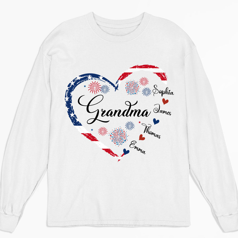 Custom Christmas & Birthday Gift for Grandma • Love Being Grandma 4th Of July - Personalized Shirt