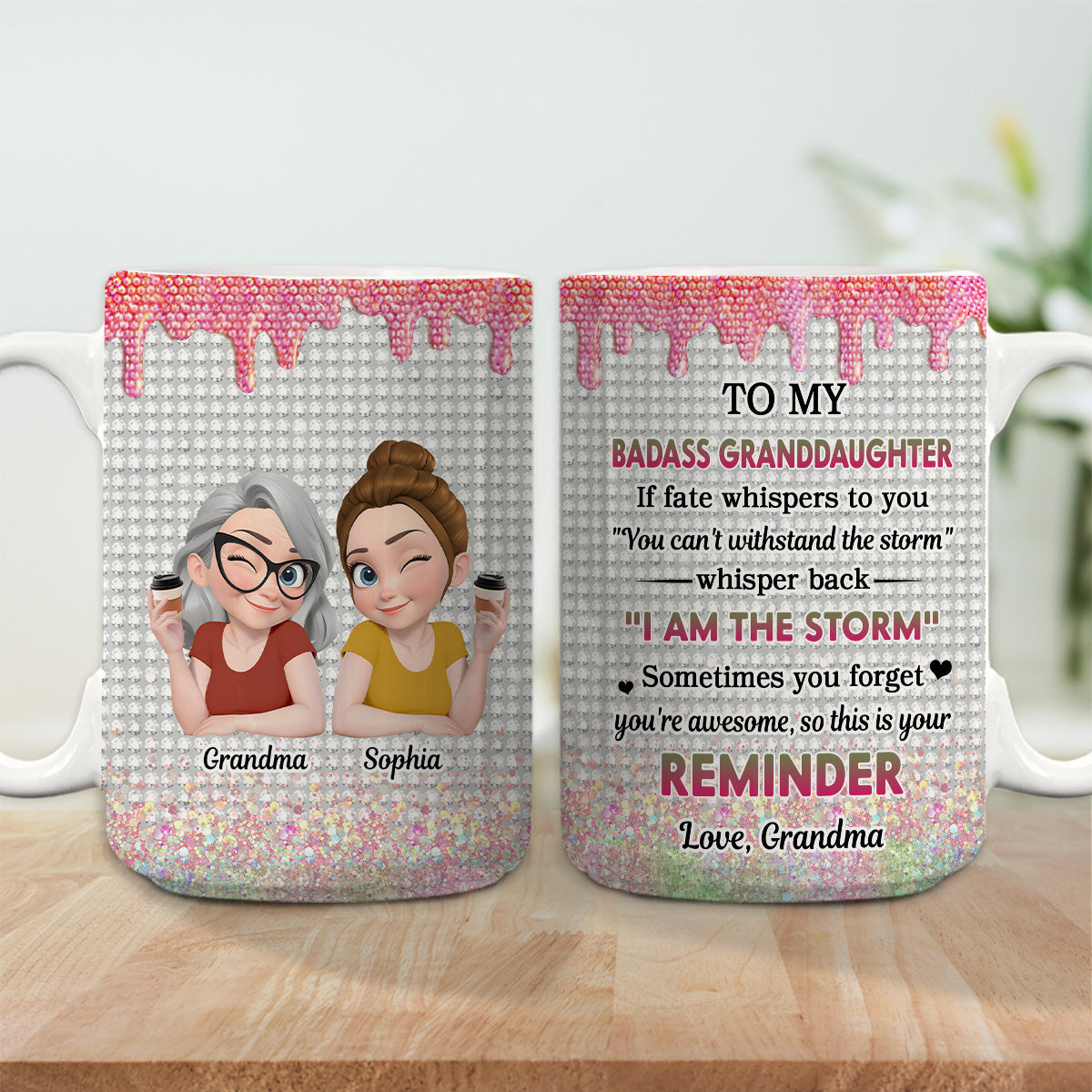 Custom Christmas & Birthday Gift for Daughter • Granddaughter Who Breaks Barriers - Personalized Coffee Mug