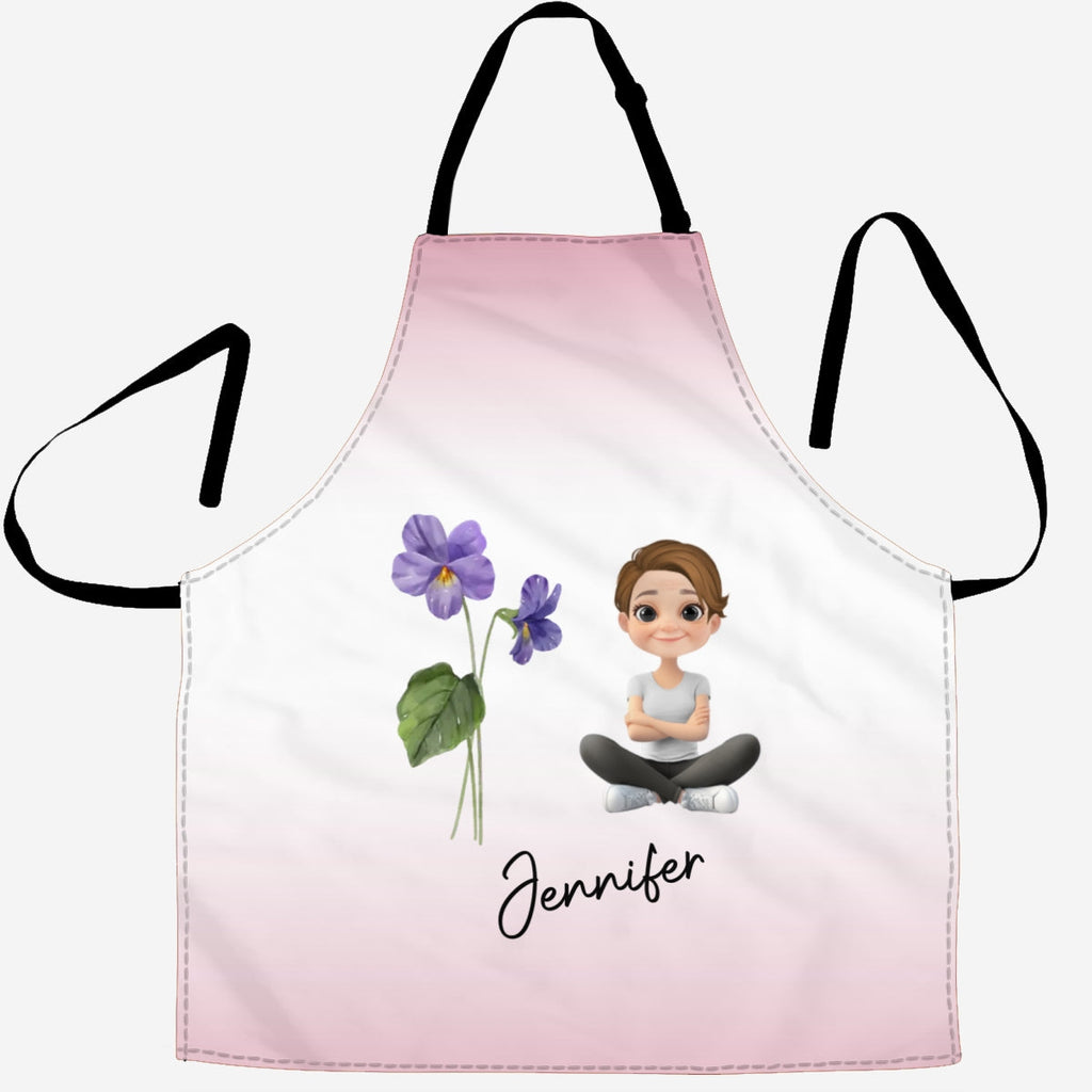 Lovely Girl Flower - Personalized Apron