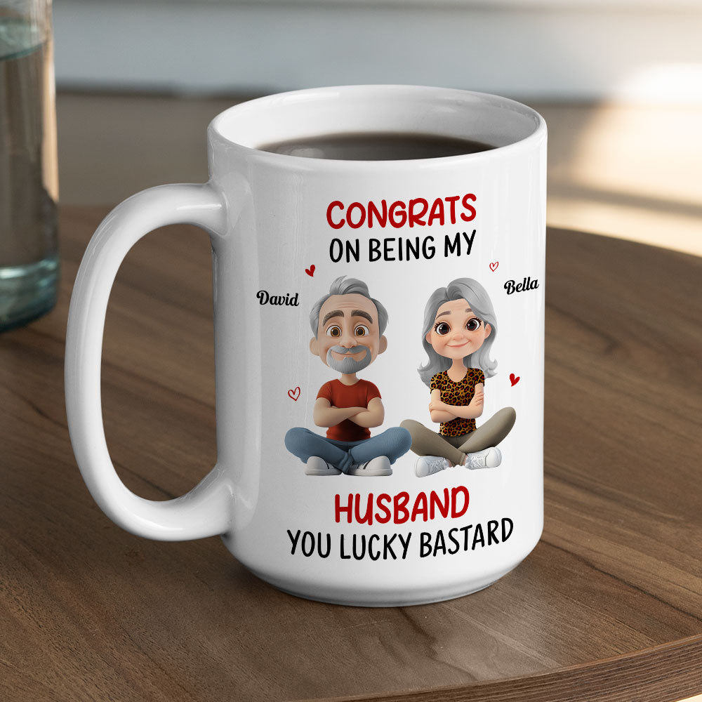 Custom Anniversary Keepsake Gifts For Couple • Congrats My Husband - Personalized Coffee Mug