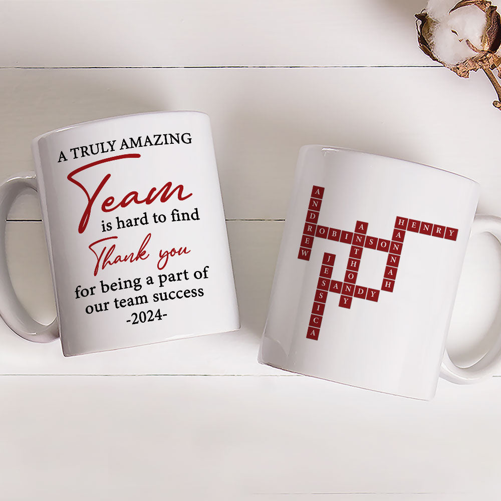 Custom Coworker, Christmas & Birthday Team Appreciation Gift • A Truly Amazing Team - Personalized Coffee Mug