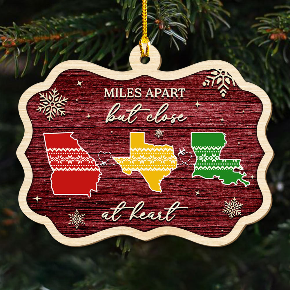 Custom Keepsake Christmas Ornament •  Home Is Where - Personalized Wood Ornament