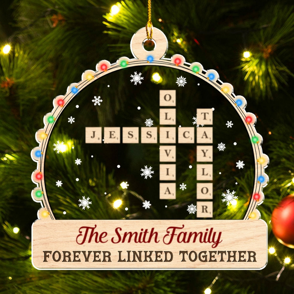 Custom Family Ornament, Christmas Gift for Family Members •  In This House We Love Christmas - Personalized Acrylic Ornament