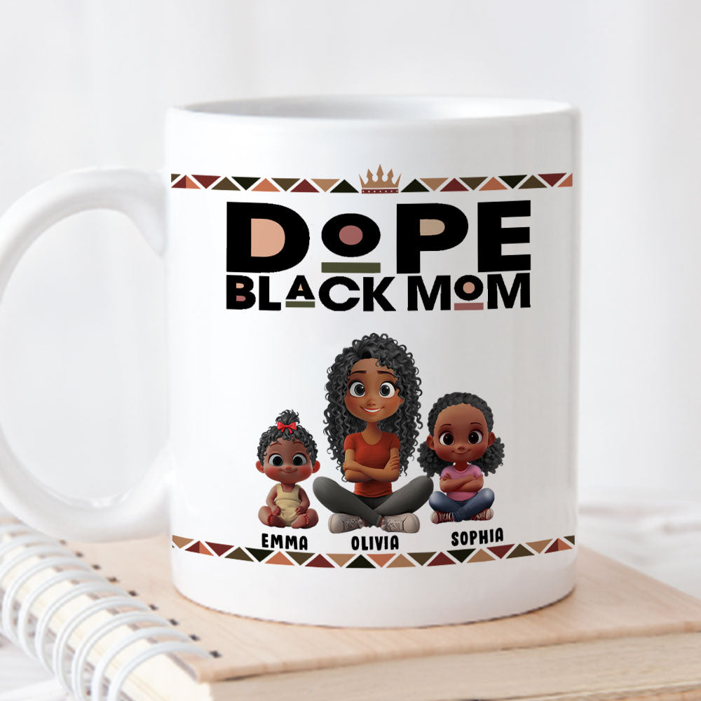 Custom Mother's Day Gift for Mom & Grandma • Dope Mom - Personalized Coffee Mug