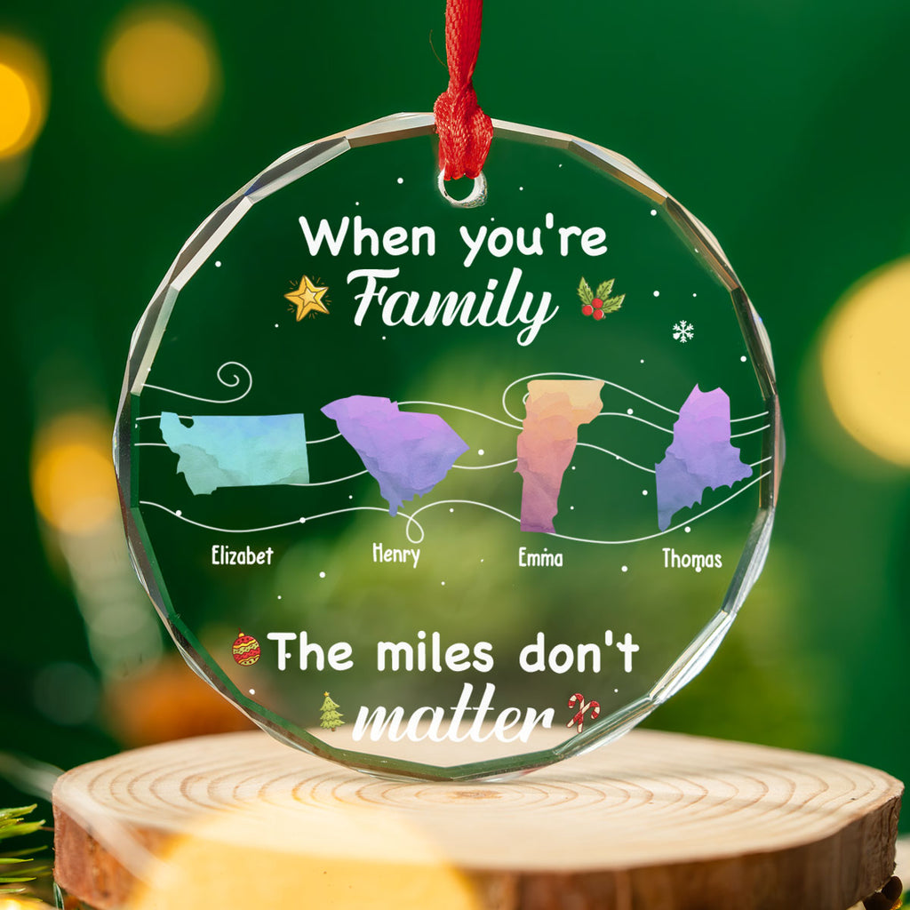Custom Sister Christmas Ornament •  Siblings Forever - Personalized Glass Ornament