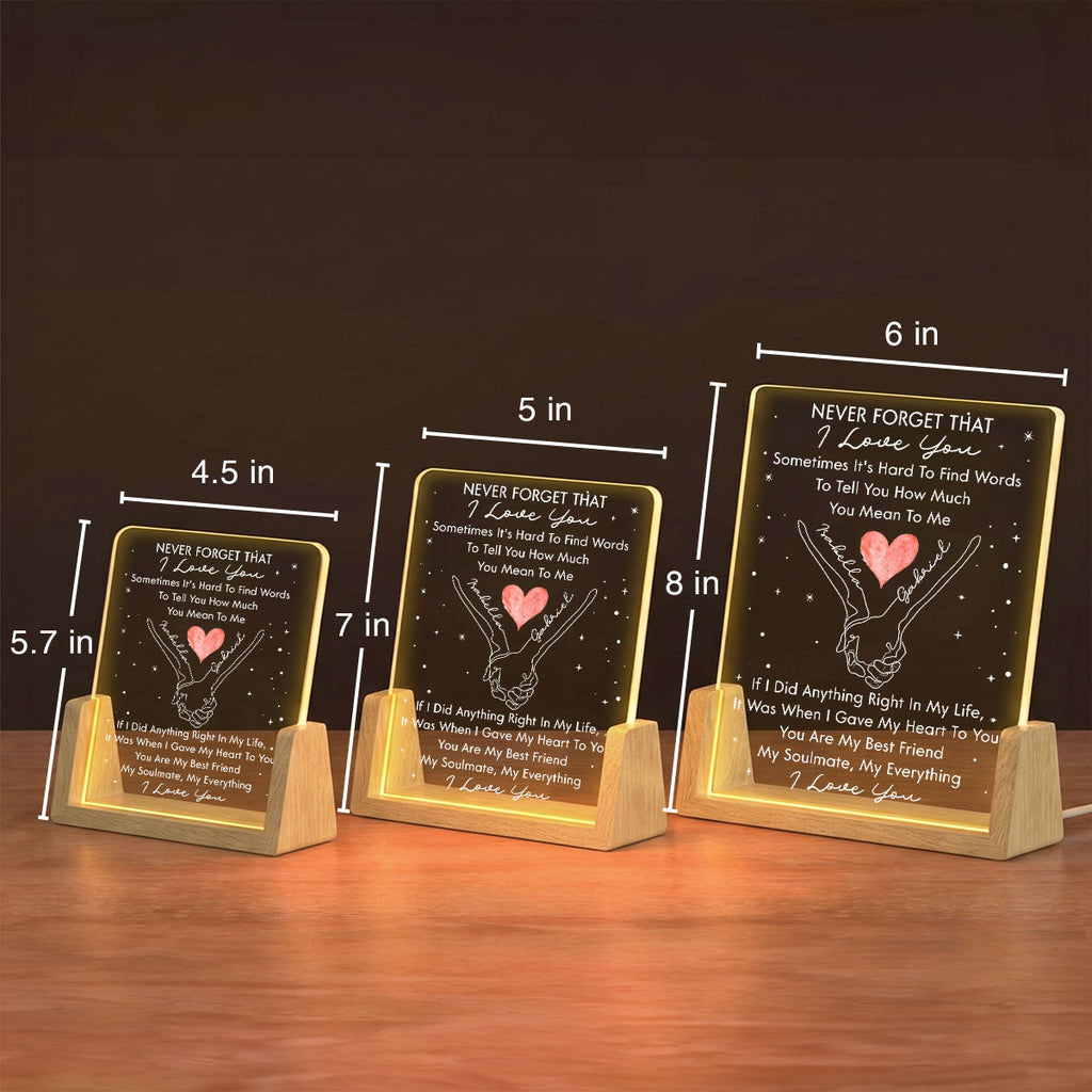 Custom Couple Gift for Anniversary, Valentine's Day, Christmas • My Soulmate - Personalized Night Light