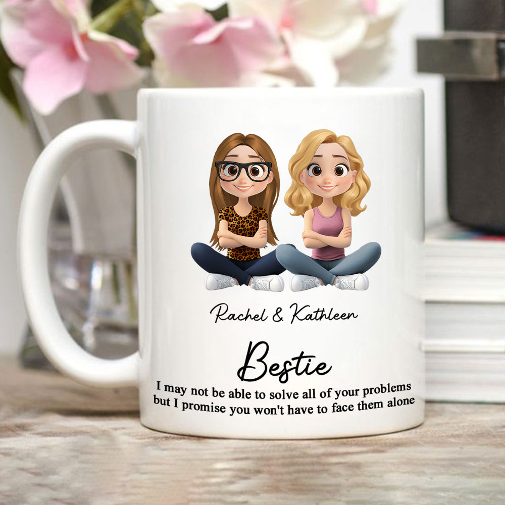 Custom Best Friend, Christmas & Birthday Friendship Keepsake Gift • Friendship Forever Keepsake Cartoonize - Personalized Coffee Mug