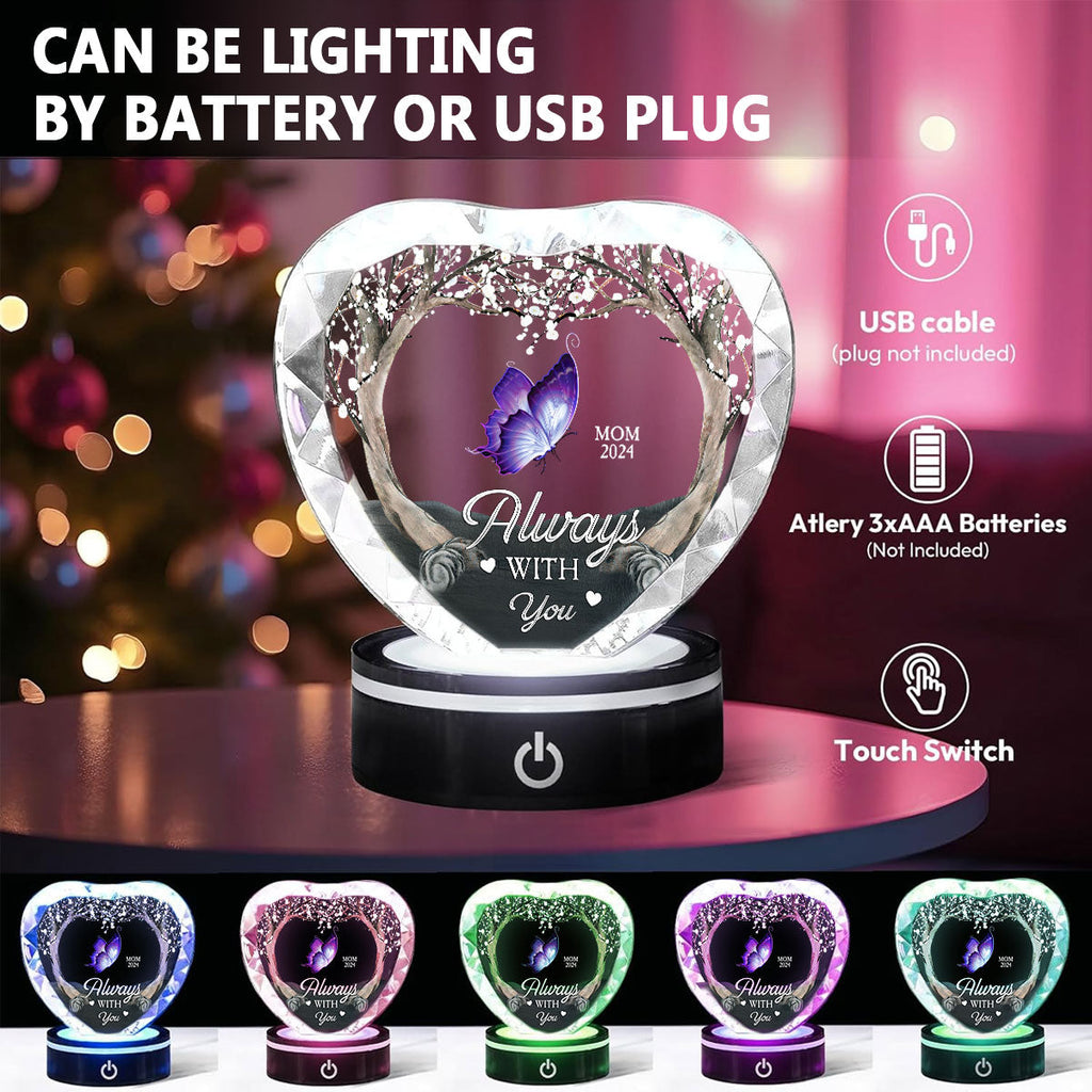 Always With You - Personalized Crystal Led Light