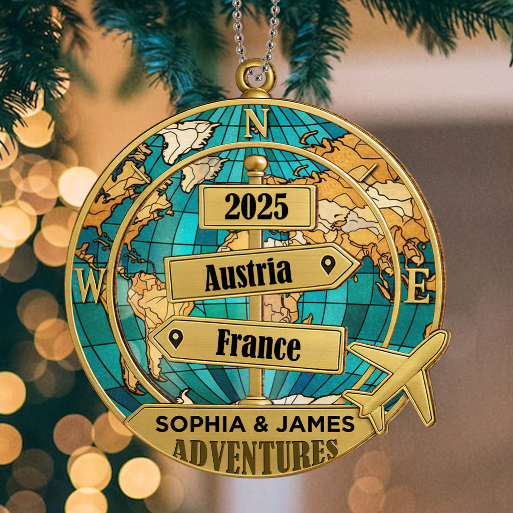 Custom Keepsake Christmas Ornament •  Destination Of All Year - Personalized Suncatcher Ornament
