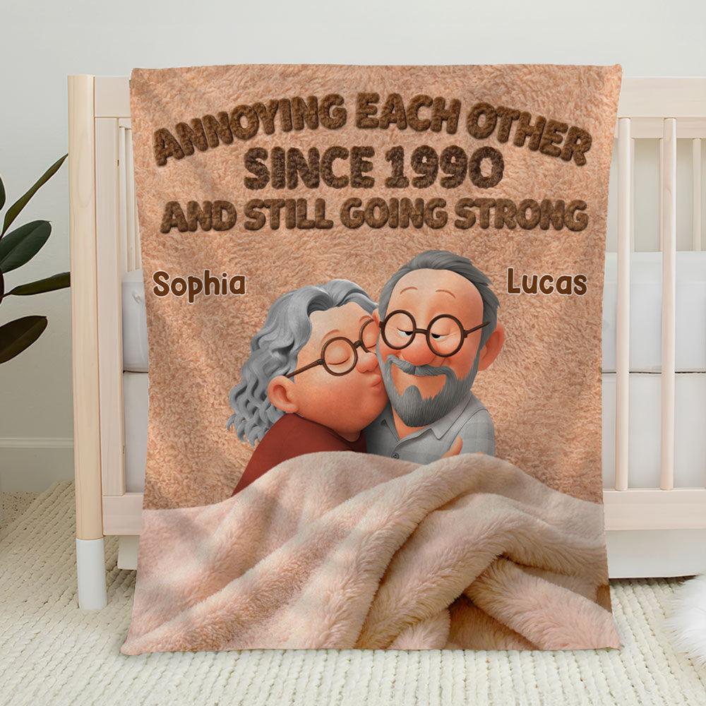 Annoying Each Other - Personalized Fleece Blanket