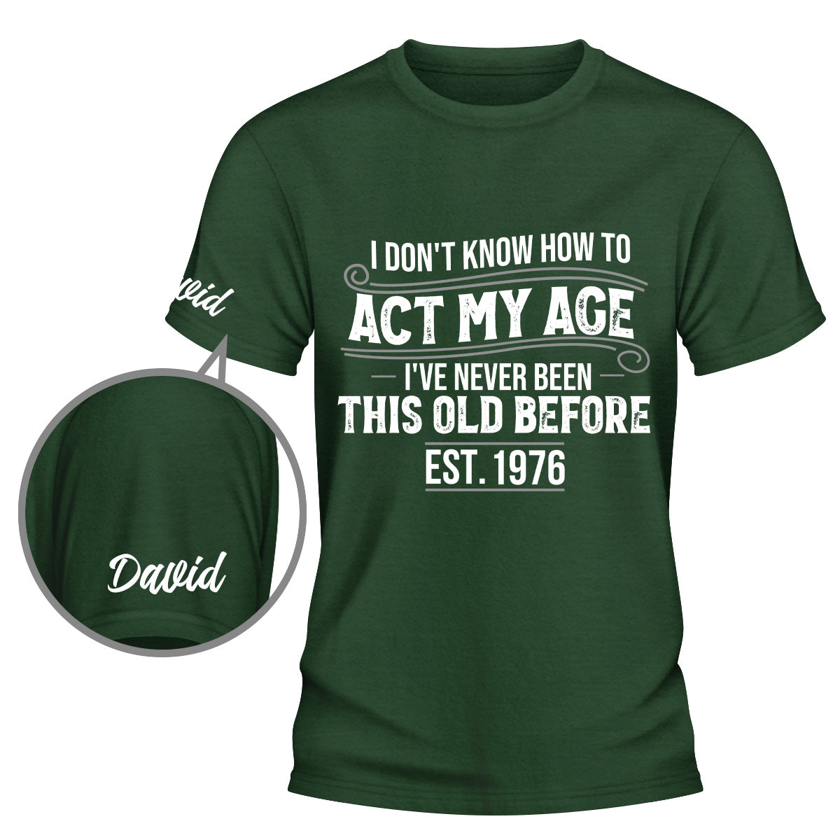Custom Christmas & Birthday Keepsake Gift • My New Age - Personalized Shirt With Design On Sleeve