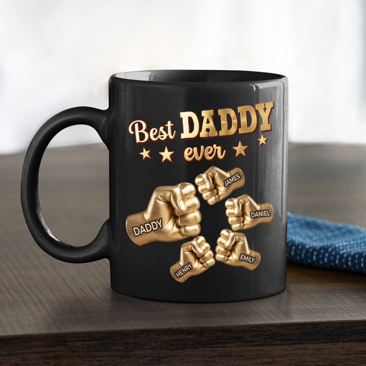 Custom Father's Day, Special Gift for Dad & Grandpa • Gold Best Dad - Personalized Coffee Mug