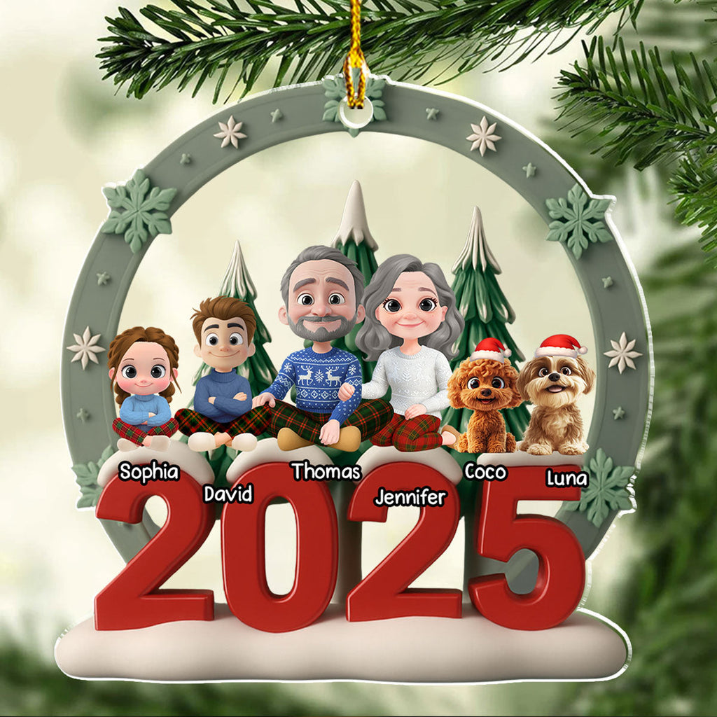 Custom Keepsake Christmas Ornament •  Under The Christmas Tree - Personalized 3D Effect Acrylic Ornament