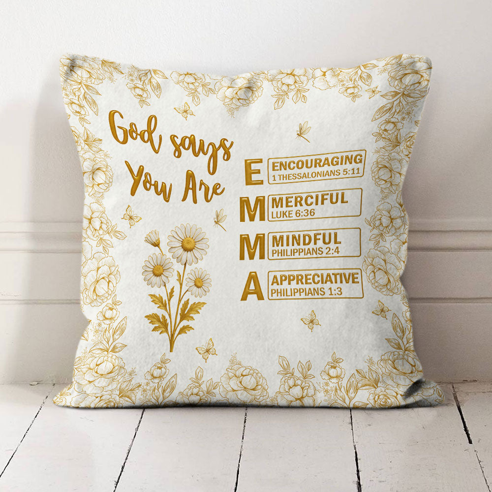 God Says You Are Bible - Personalized Throw Pillow