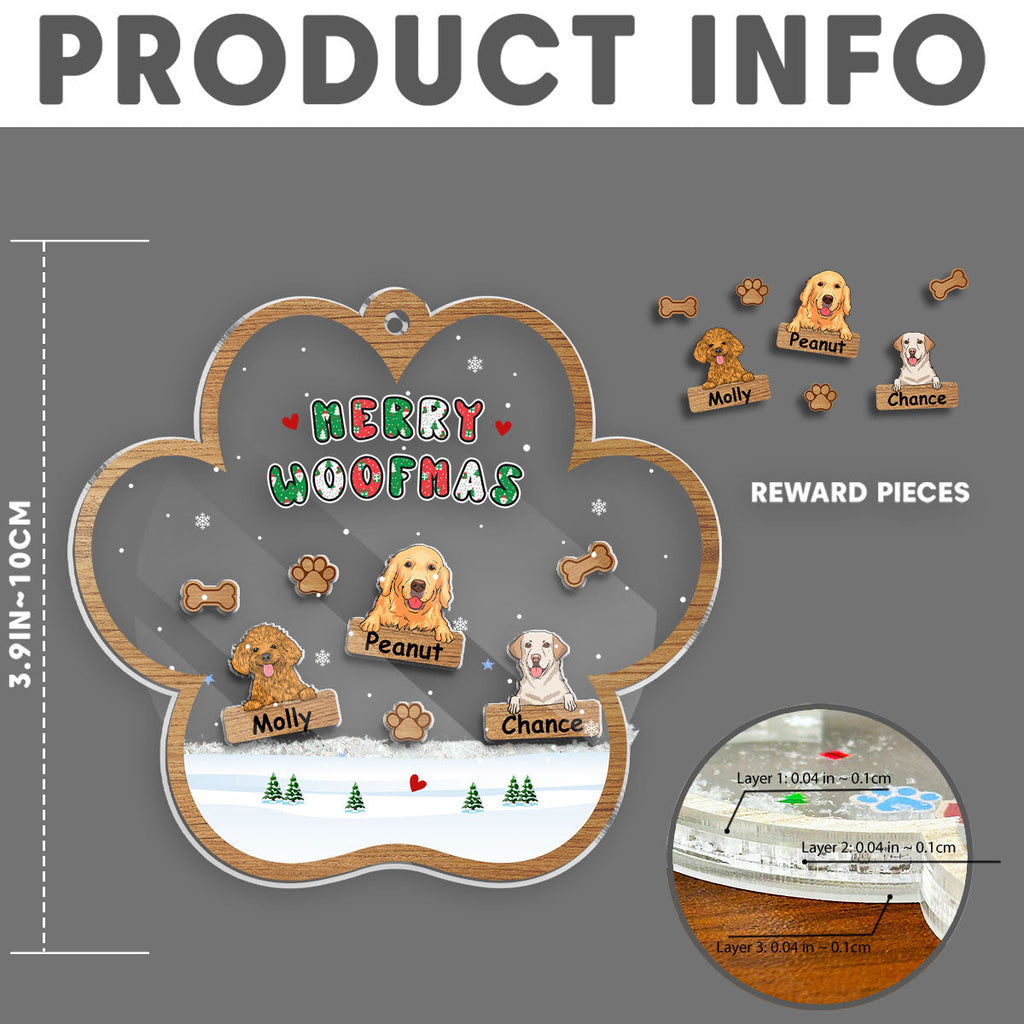 Custom Keepsake Christmas Ornament •  Merry Christmas Ver Pet - Personalized Acrylic Shaker Ornament