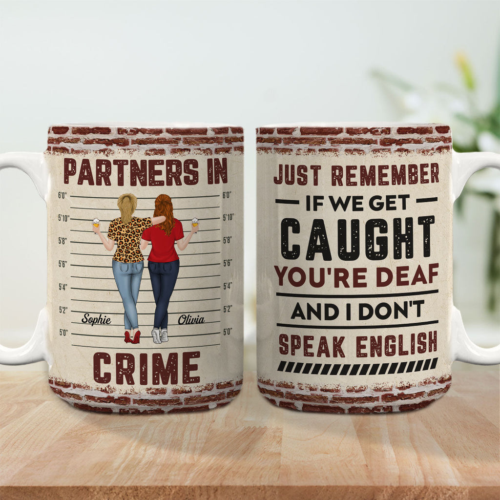 Custom Best Friend, Christmas & Birthday Friendship Keepsake Gift • If We Get Caught Bestie - Personalized Coffee Mug