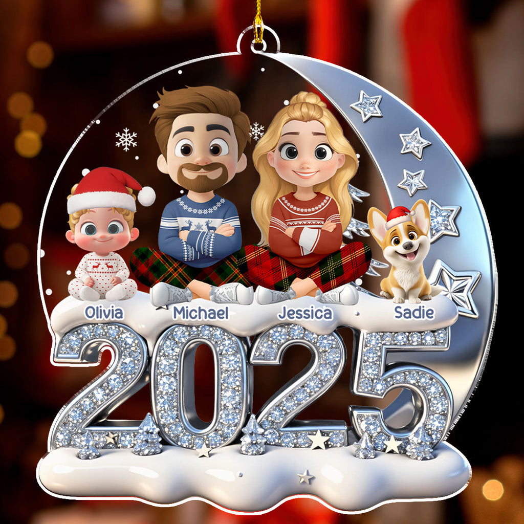 Custom Family Ornament, Christmas Gift for Family Members •  Beside You - Personalized 3D Effect Acrylic Ornament