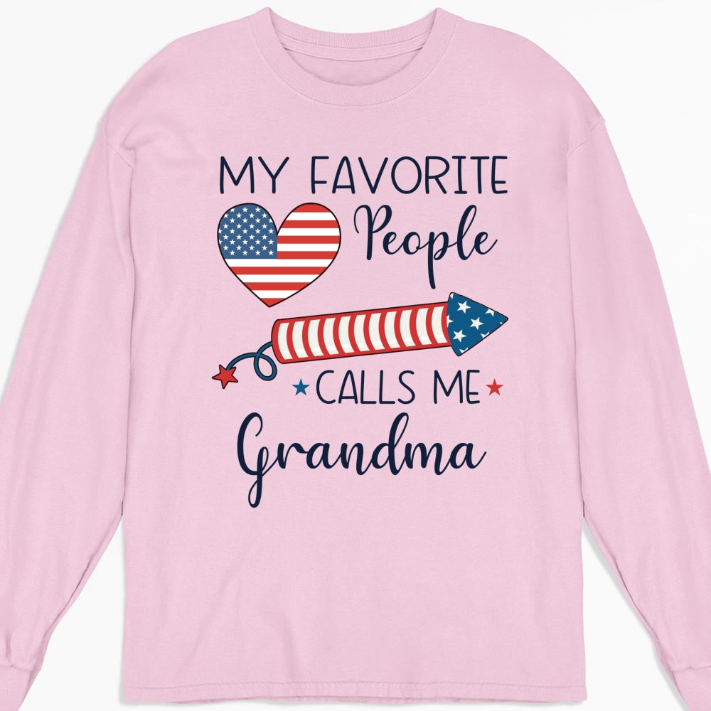 Custom Christmas & Birthday Gift for Grandma • My Favorite People Calls Me Love - Personalized Shirt