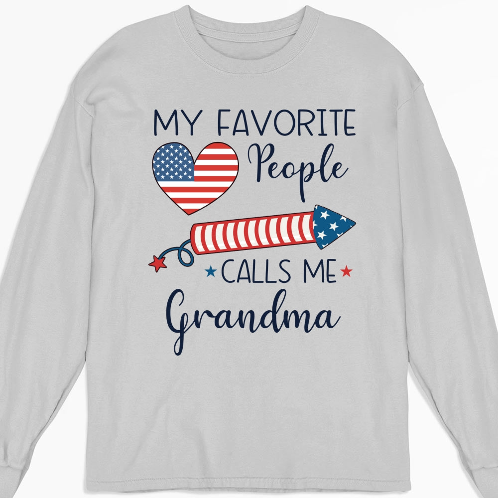 Custom Christmas & Birthday Gift for Grandma • My Favorite People Calls Me Love - Personalized Shirt
