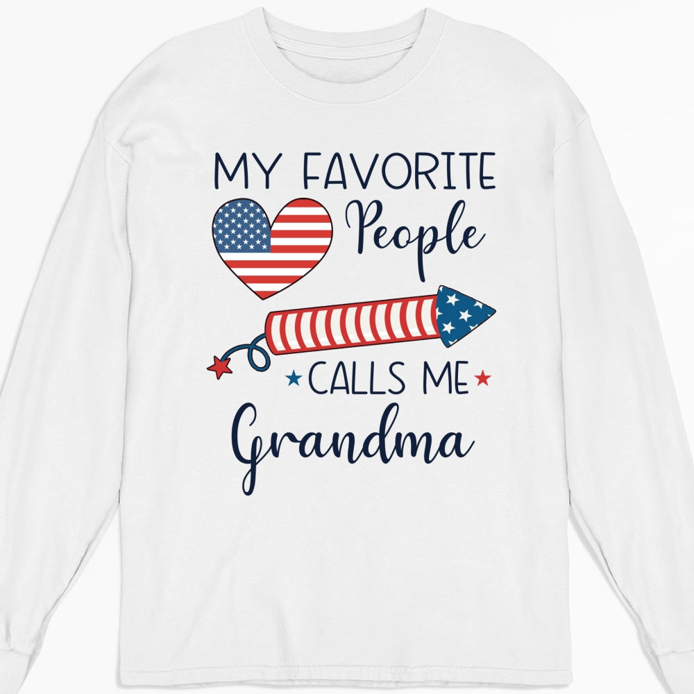 Custom Christmas & Birthday Gift for Grandma • My Favorite People Calls Me Love - Personalized Shirt