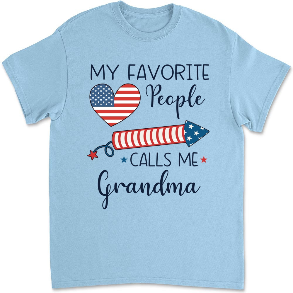 Custom Christmas & Birthday Gift for Grandma • My Favorite People Calls Me Love - Personalized Shirt