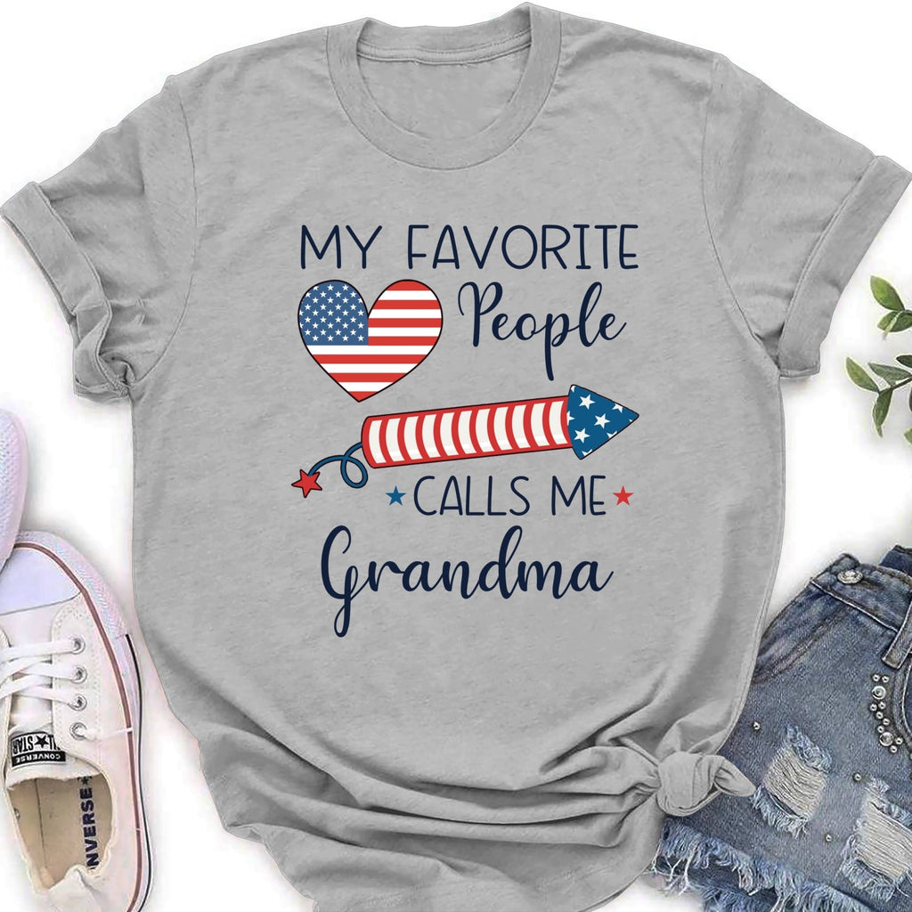 Custom Christmas & Birthday Gift for Grandma • My Favorite People Calls Me Love - Personalized Shirt