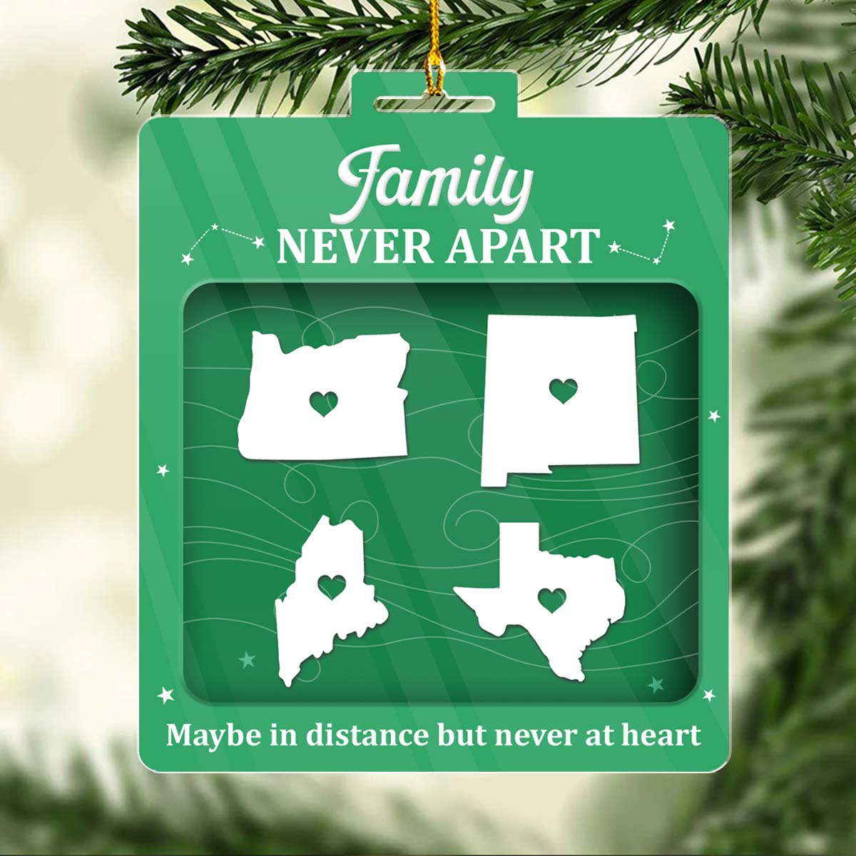 Custom Brothers & Sisters Christmas Ornament •  Sibling Love Knows No Borders - Personalized Acrylic Ornament