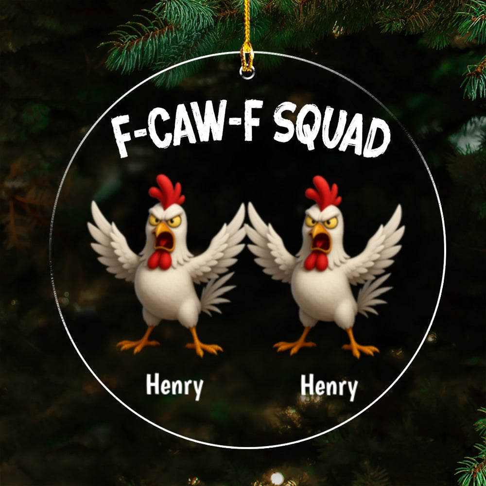 Custom Coworker Christmas Ornament, Team Appreciation Gift •  FCAWF Squad - Personalized Acrylic Ornament