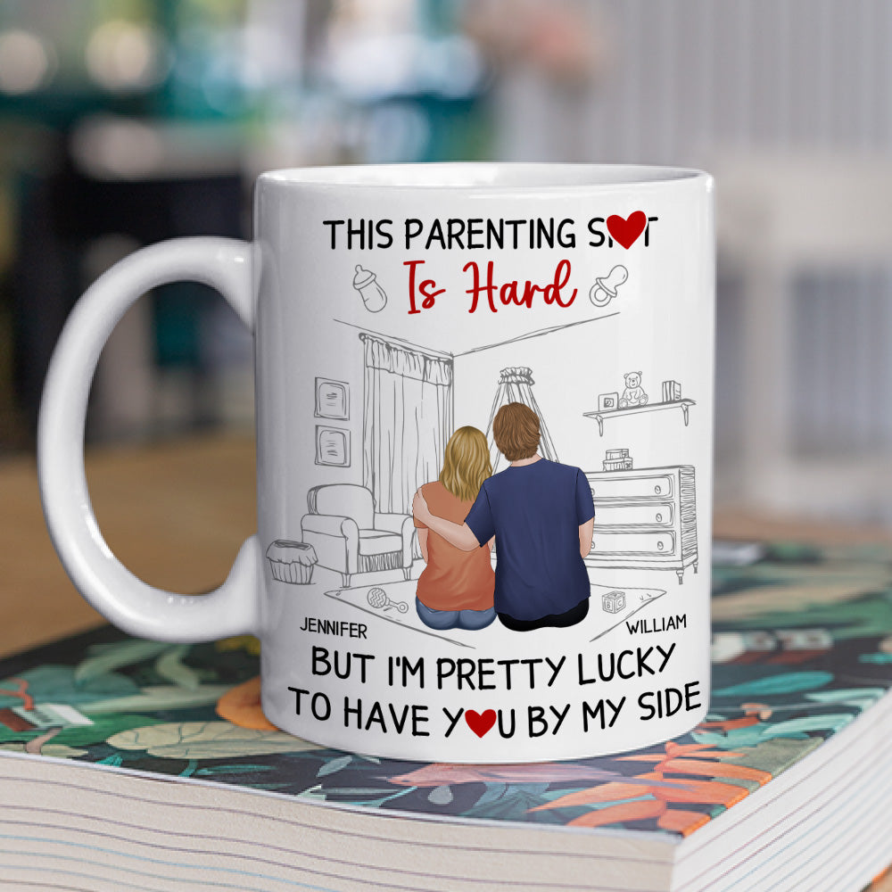 Custom Anniversary Keepsake Gifts For Couple • This Parenting Is Hard - Personalized Coffee Mug