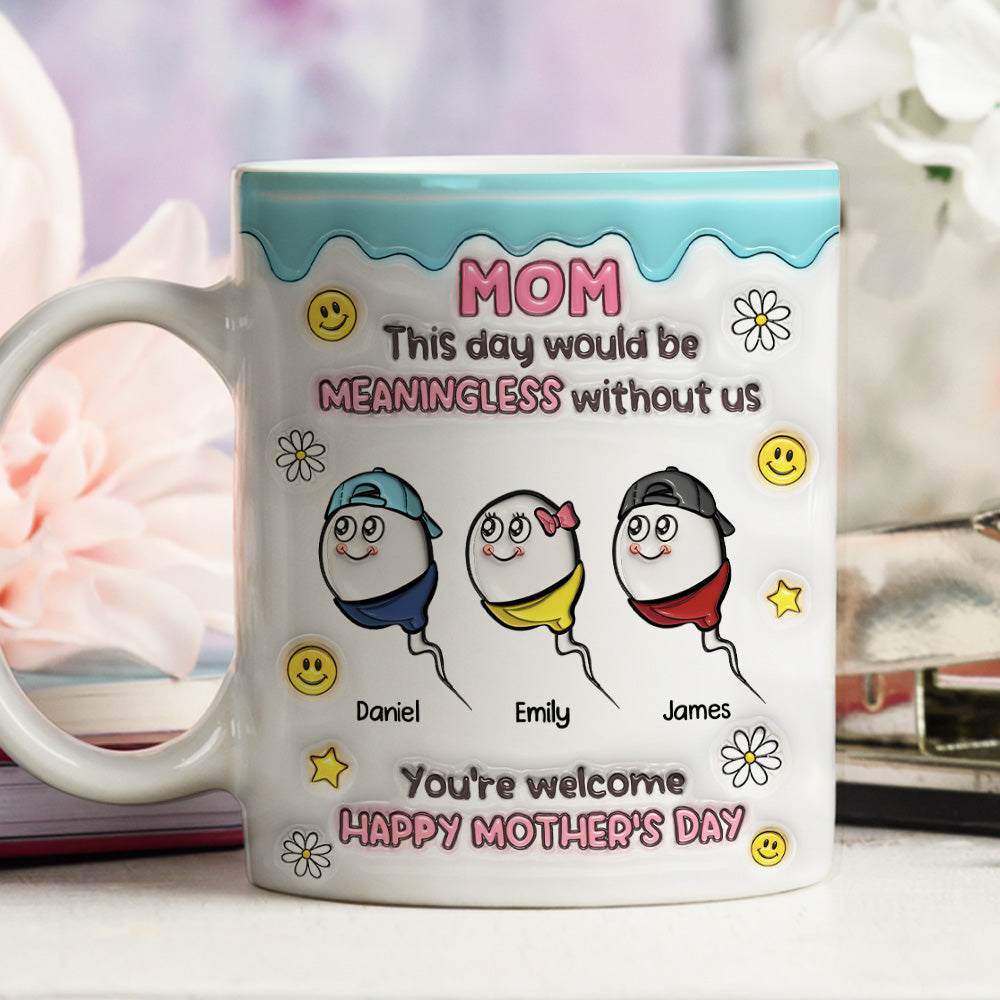 Custom Anniversary Keepsake Gifts For Couple • You Made This Day Special - Personalized 3D Inflated Effect Mug