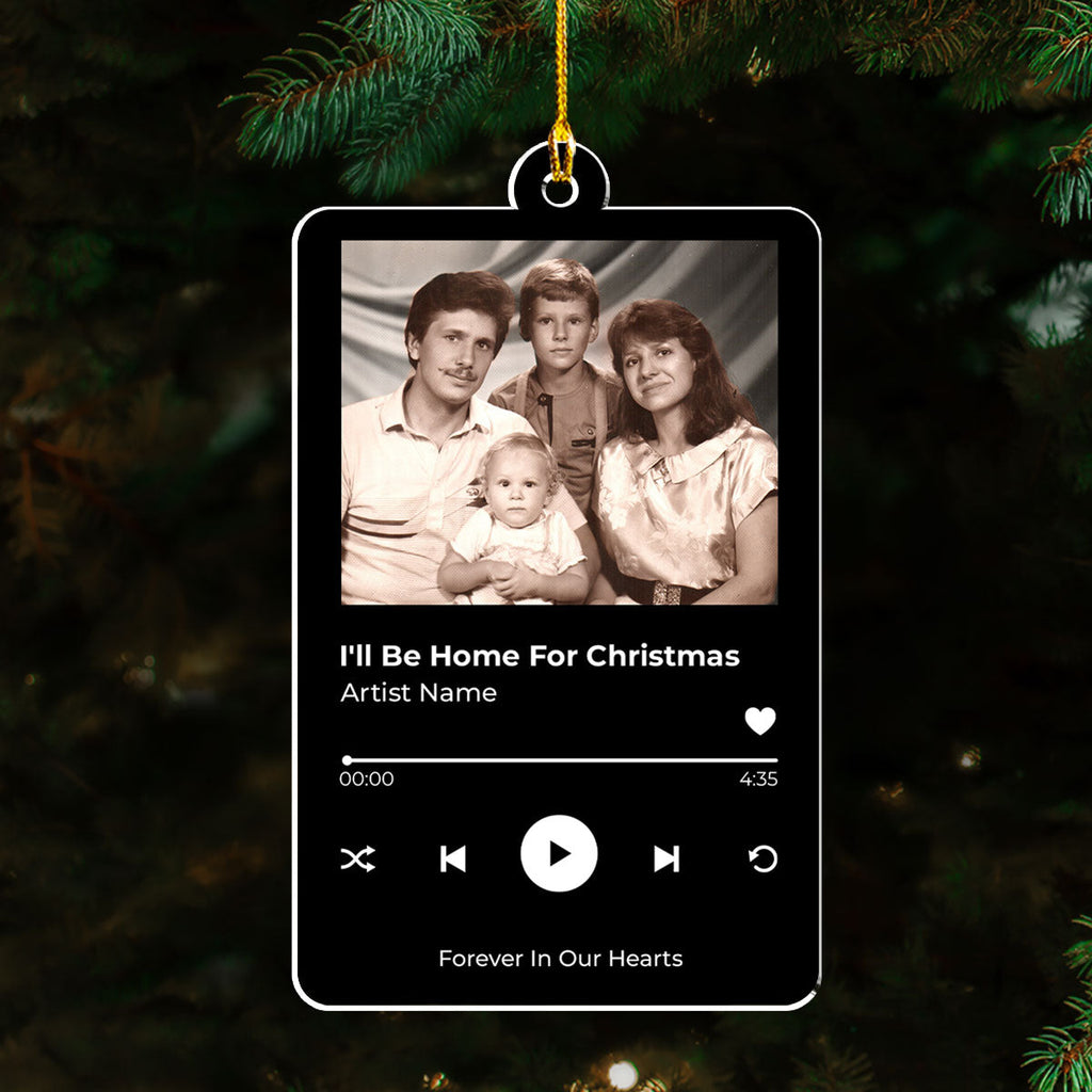 Custom Photo Memorial Christmas Ornament, Sympathy Keepsake • Always Miss You - Personalized Acrylic Ornament
