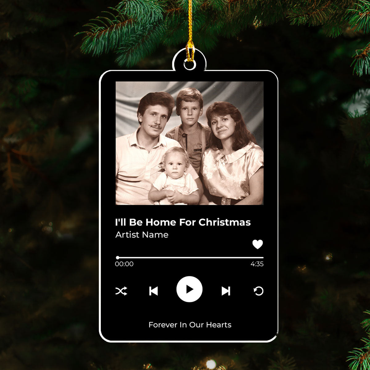 Custom Photo Memorial Christmas Ornament, Sympathy Keepsake • Always Miss You - Personalized Acrylic Ornament