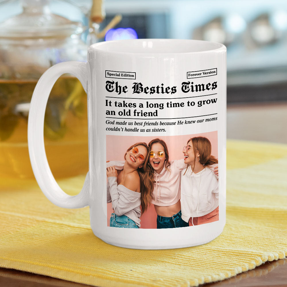 Custom Photo Best Friend, Christmas & Birthday Friendship Keepsake Gift • The BFF Times - Personalized Coffee Mug