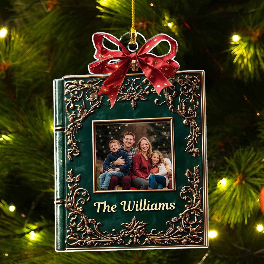 Custom Photo Family Ornament, Christmas Gift for Family Members • Family Christmas - Personalized Acrylic Ornament