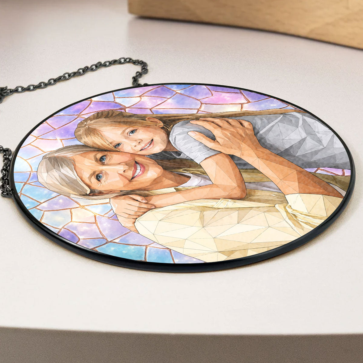 Custom Photo Hanging Decor, Birthday Housewarming Gift • The Little Girl You Were - Personalized Window Hanging Suncatcher