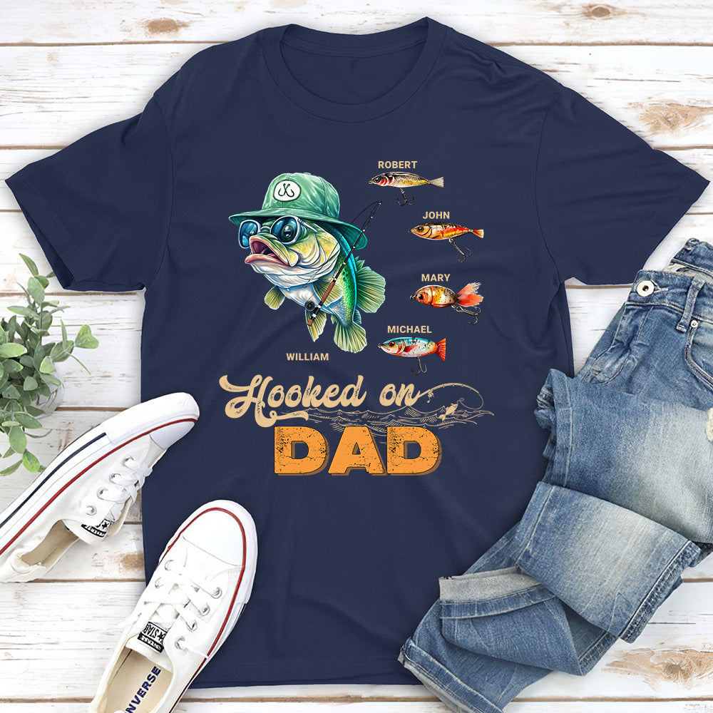 Custom Christmas & Birthday Gift for Dad, Grandpa • Hooked On - Personalized Shirt