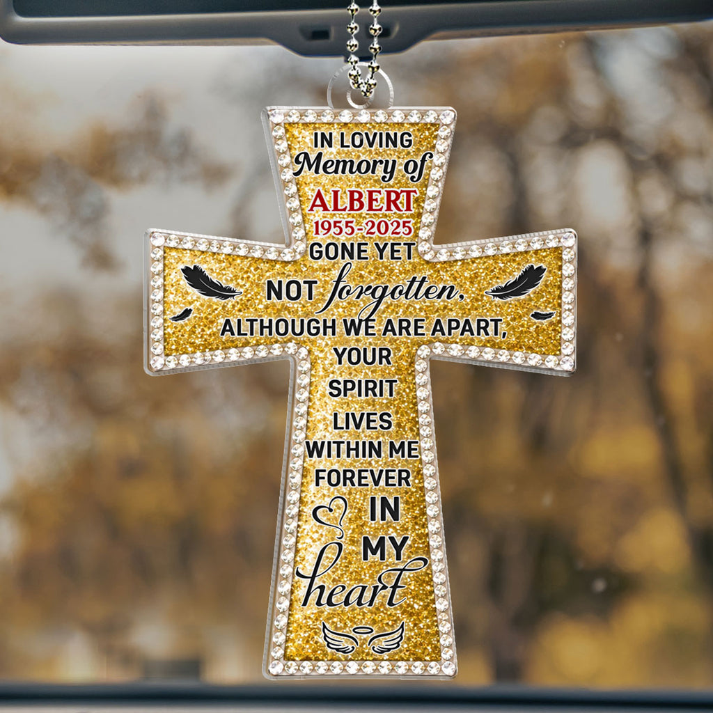 Gone Yet Not Forgotten - Personalized Car Ornament