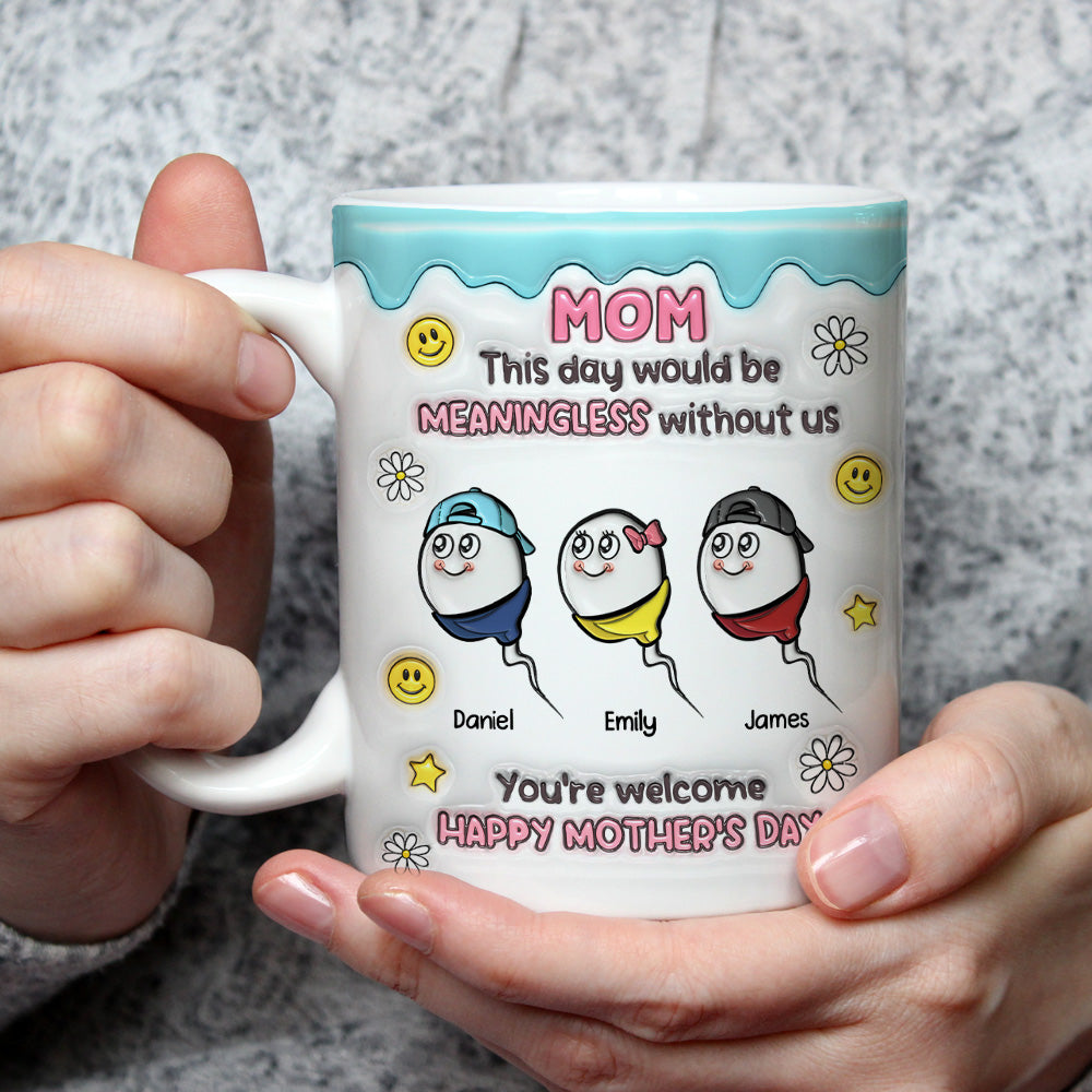 Custom Anniversary Keepsake Gifts For Couple • You Made This Day Special - Personalized 3D Inflated Effect Mug