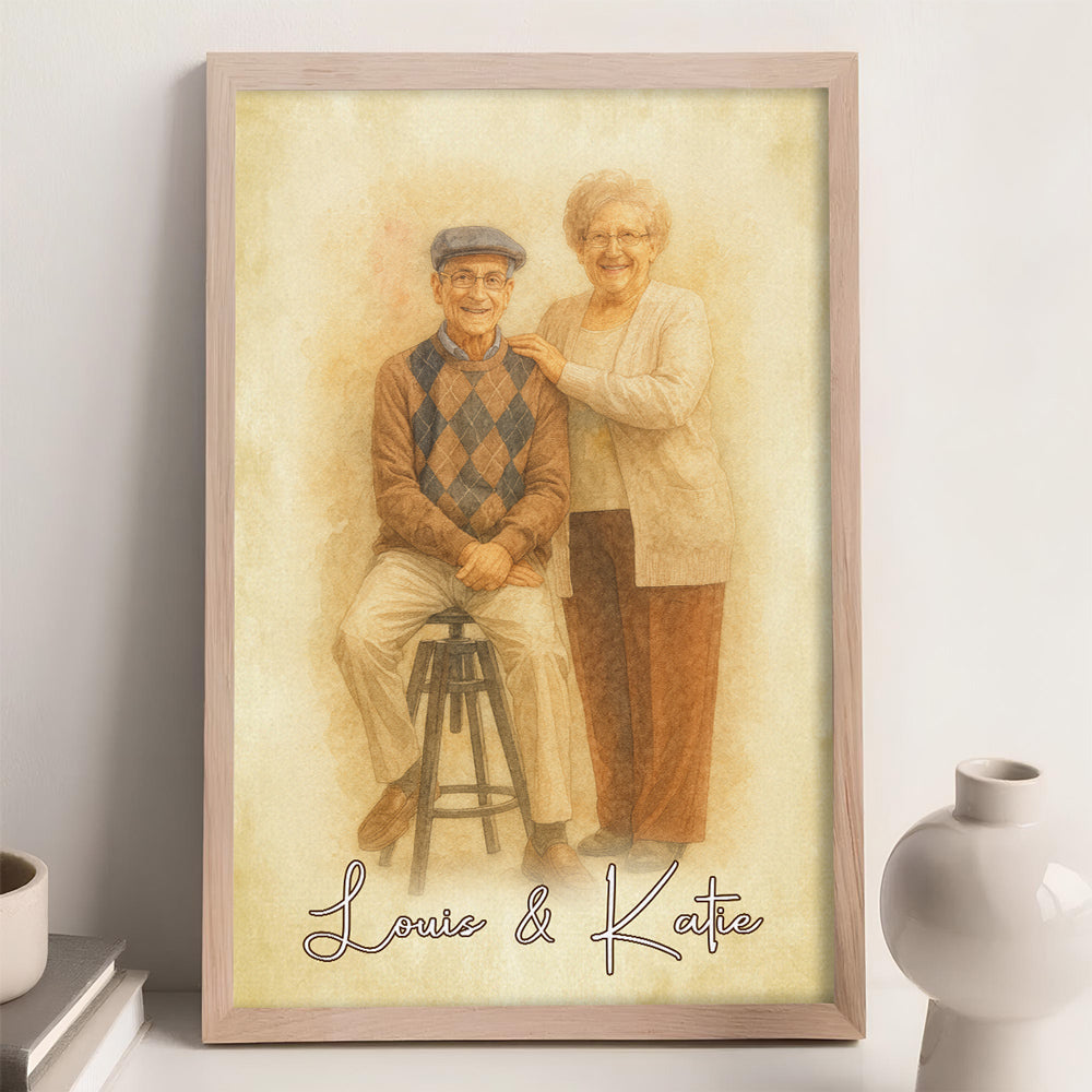 Couple Photo Together Forever - Personalized Poster
