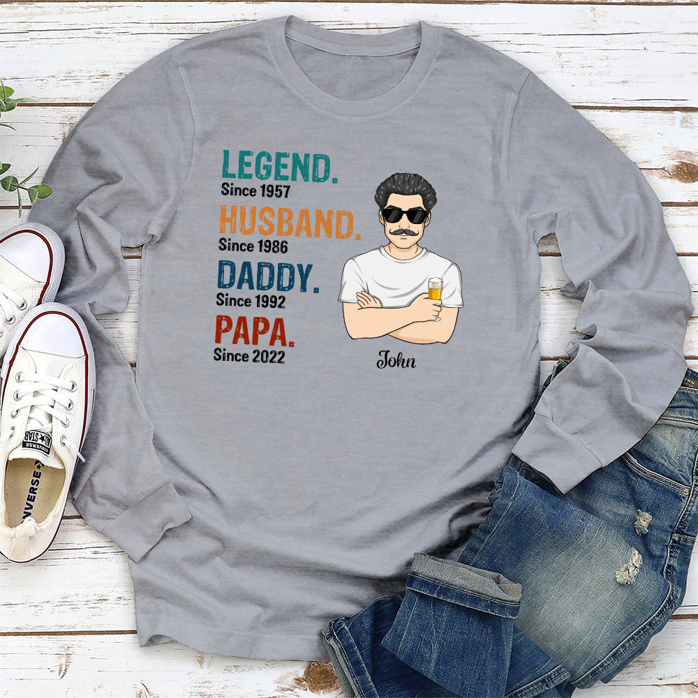 Custom Christmas & Birthday Gift for Dad, Grandpa • Legend Husband Daddy - Personalized Shirt