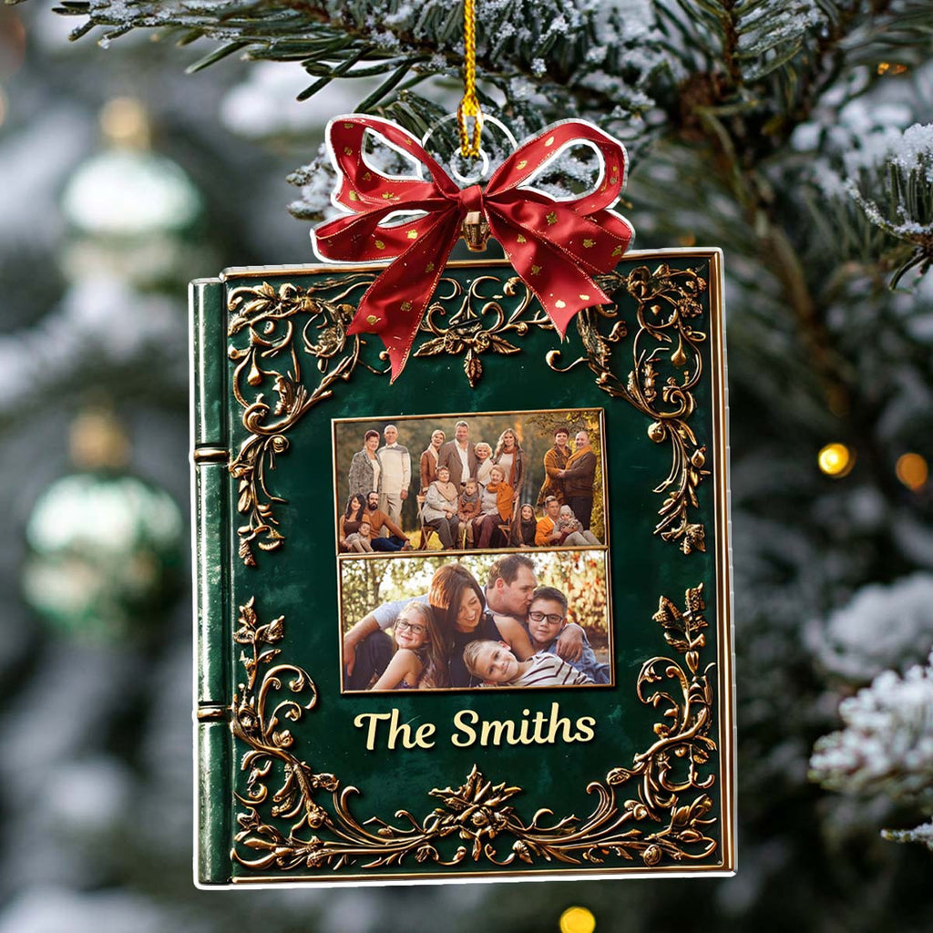 Custom Photo Family Ornament, Christmas Gift for Family Members • Family Christmas - Personalized Acrylic Ornament